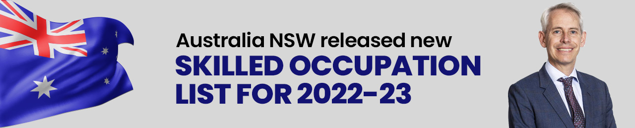 Australia NSW released new Skilled Occupation List for 2022-2023